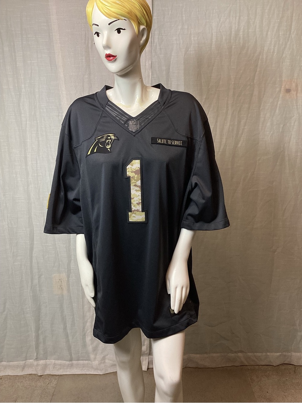 Nike “Salute To Service” Cam Newton #1 Carolina Panthers; Size: XXL